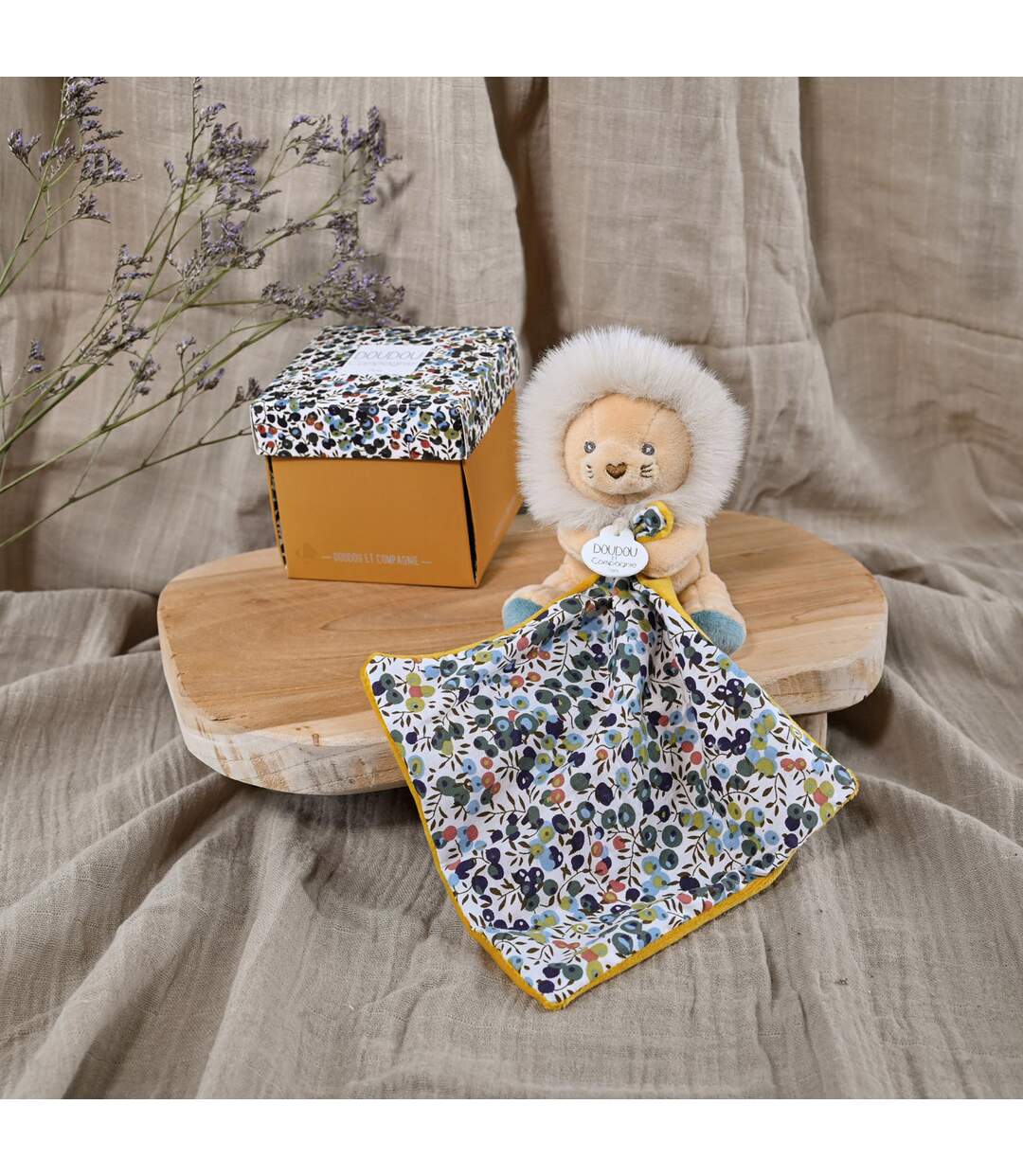 Doudou pantin polyester collection BOH'AIME Lion-2