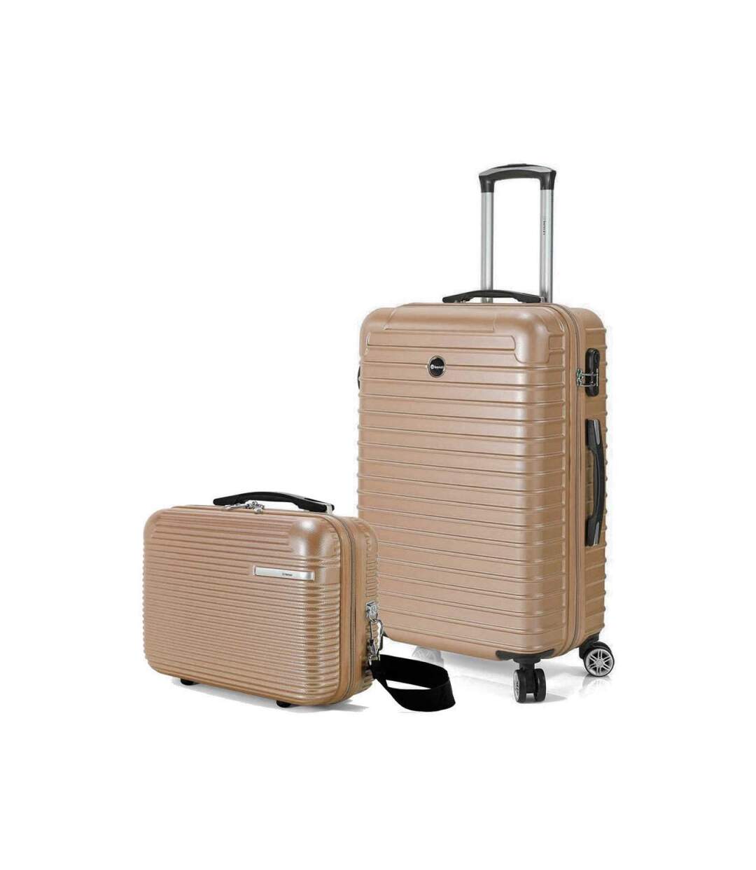 Benzi - Valise cabine + vanity Stripes - champagne - 9673-1