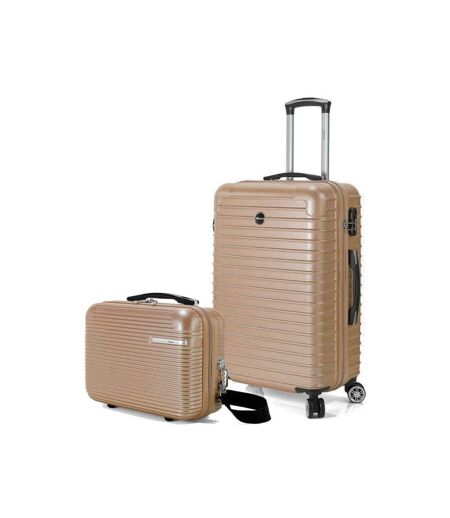 Benzi - Valise cabine + vanity Stripes - champagne - 9673