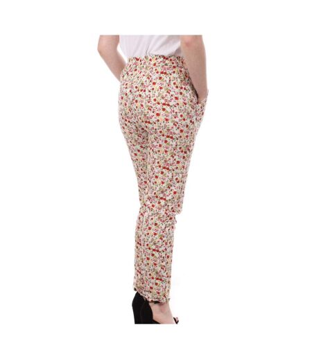 Pantalon blanc imprimé floral femme vero moda easy - s