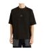 Mens washed crew neck boxy t-shirt black Umbro-3
