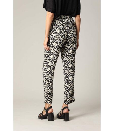 Pantalon femme en viscose ethnique avec taille élastiquée MANOLA