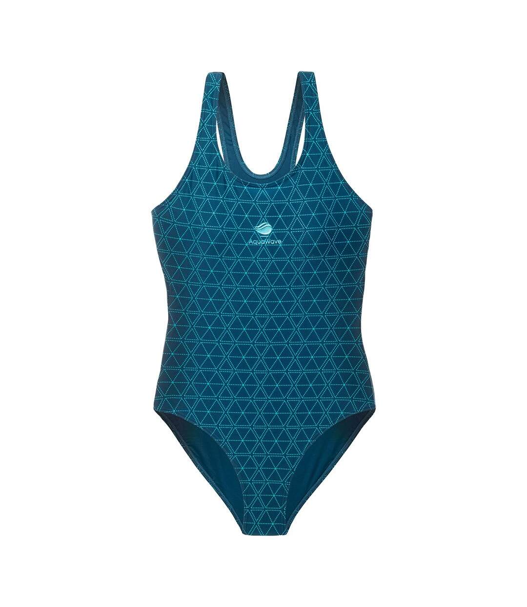 Maillot De Bain 1 Pièce Seaweed Femme Mer De Gibraltar Bleu Paon Aquawave-2