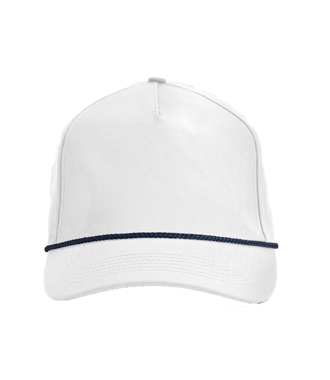 Casquette Golf Motif/style Corde Décorative Adulte Blanc Bleu Marine Beechfield-3