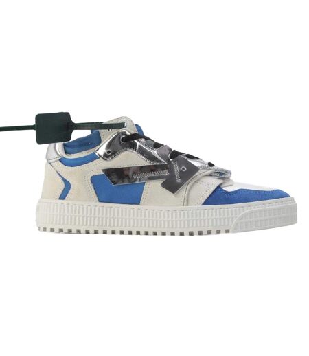 Mens Floating Arrow Suede Trainers White Silver Off White