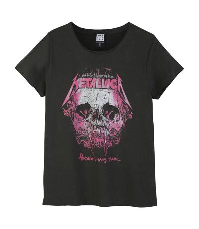 Amplified Womens/Ladies Wherever I May Roam Metallica T-Shirt (Charcoal)