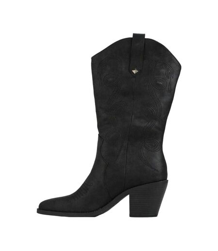 Womens/ladies Feria Embroidered Cowboy Boots Black Rocket Dog