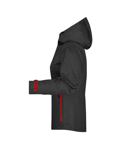 Veste Extérieur Femme Noir Rouge James And Nicholson