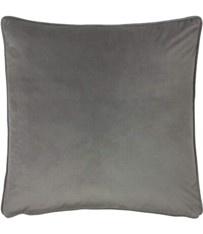 Opulence velveteen cushion cover 55cm x 55cm steel grey Evans Lichfield