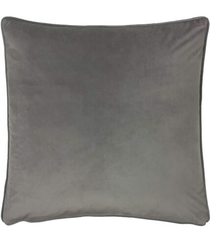 Opulence velveteen cushion cover 55cm x 55cm steel grey Evans Lichfield