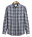 Chemise à carreaux Homme en Flanelle de Coton CH2003A Bleu/Gris (Challenger)-4