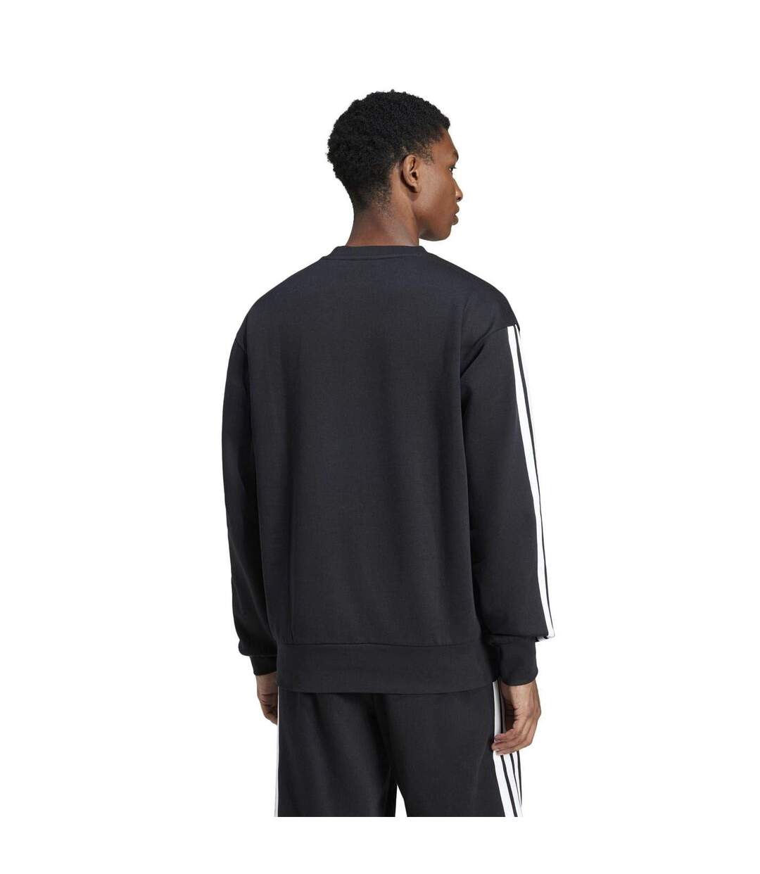 Sweat Motif/style 3 Rayures Essentials Homme Noir Blanc Adidas-3