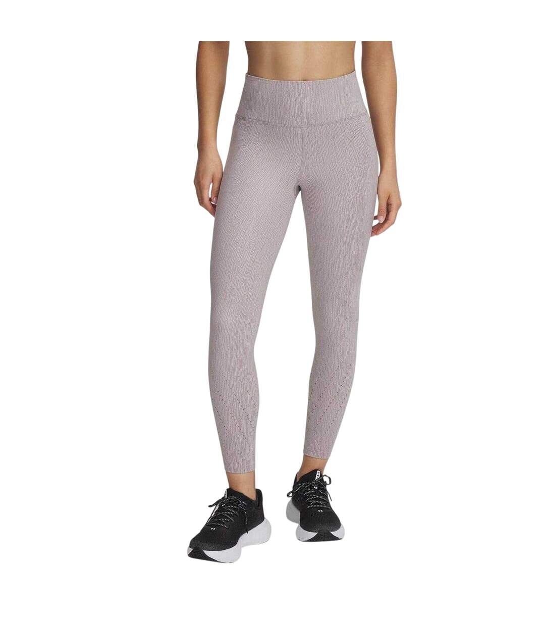 Womens/ladies Launch Elite Abstract Leggings Frost Gray Under Armour-2