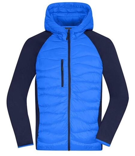 Doudoune hybride homme - JN1330 - bleu et noir
