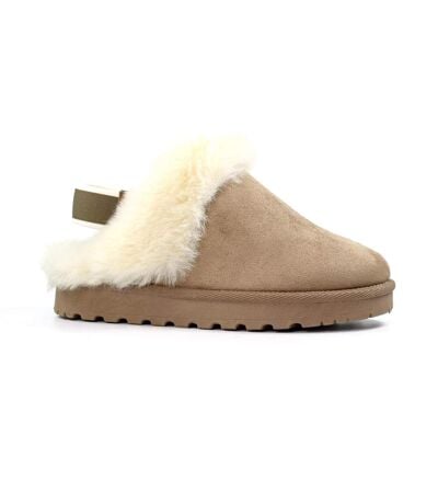 Chaussons Mules Nevis Femme Marron Clair Lunar