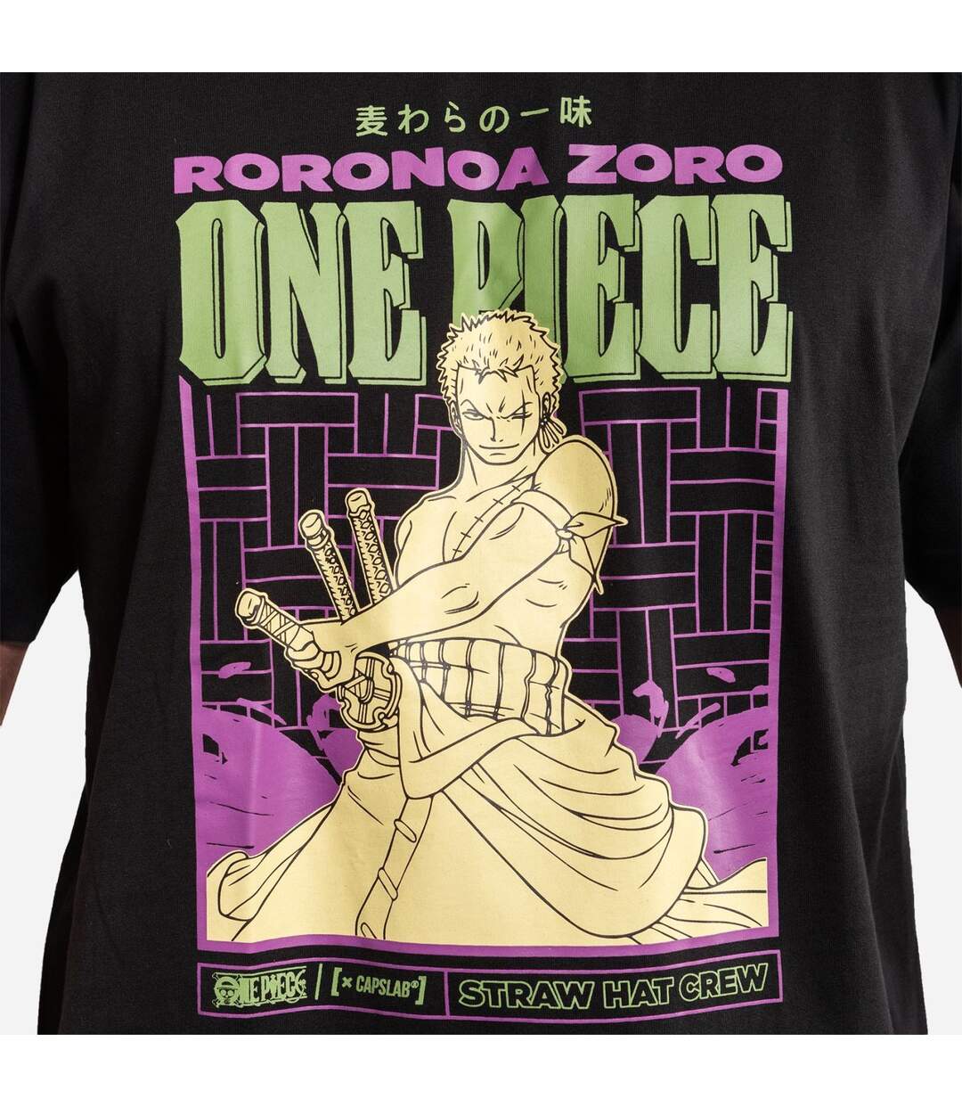 T-shirt homme confort fit avec print One Piece Zoro Capslab-2