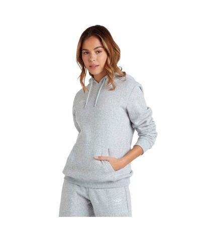 Womens/ladies Club Leisure Hoodie Grey Marl White Umbro