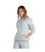 Womens/ladies Club Leisure Hoodie Grey Marl White Umbro-1