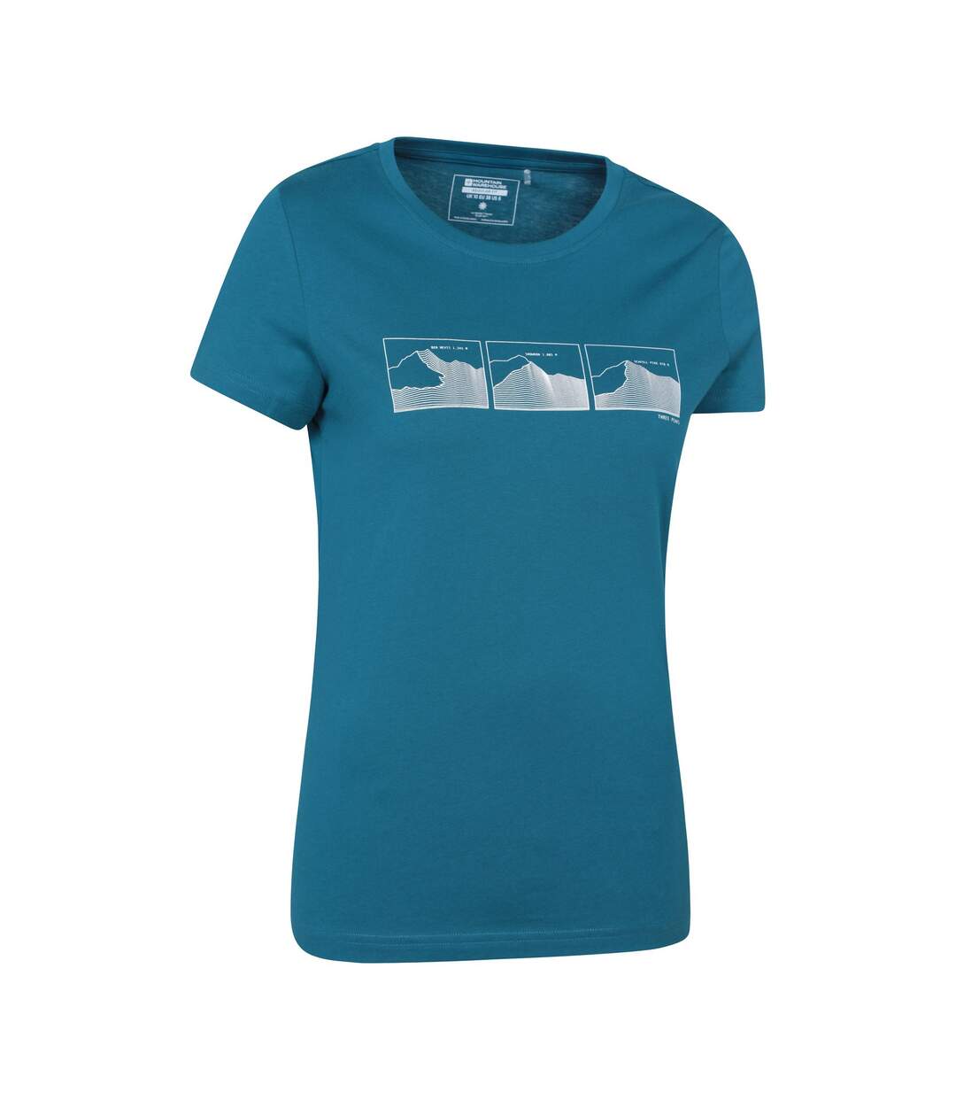 T-shirt Manches Courtes Three Peaks Femme Bleu Sarcelle Mountain Warehouse-2