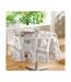 Nappe Ronde Toile Cirée Cosy Coeur 160cm Gris-1