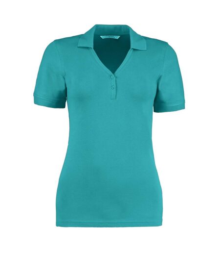 Polo à manches courtes et col en V Kustom Kit Sophia Comfortec® pour femme (Turquoise) - UTBC634