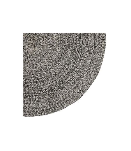 Tapis Déco Tressé Café 120cm Noir
