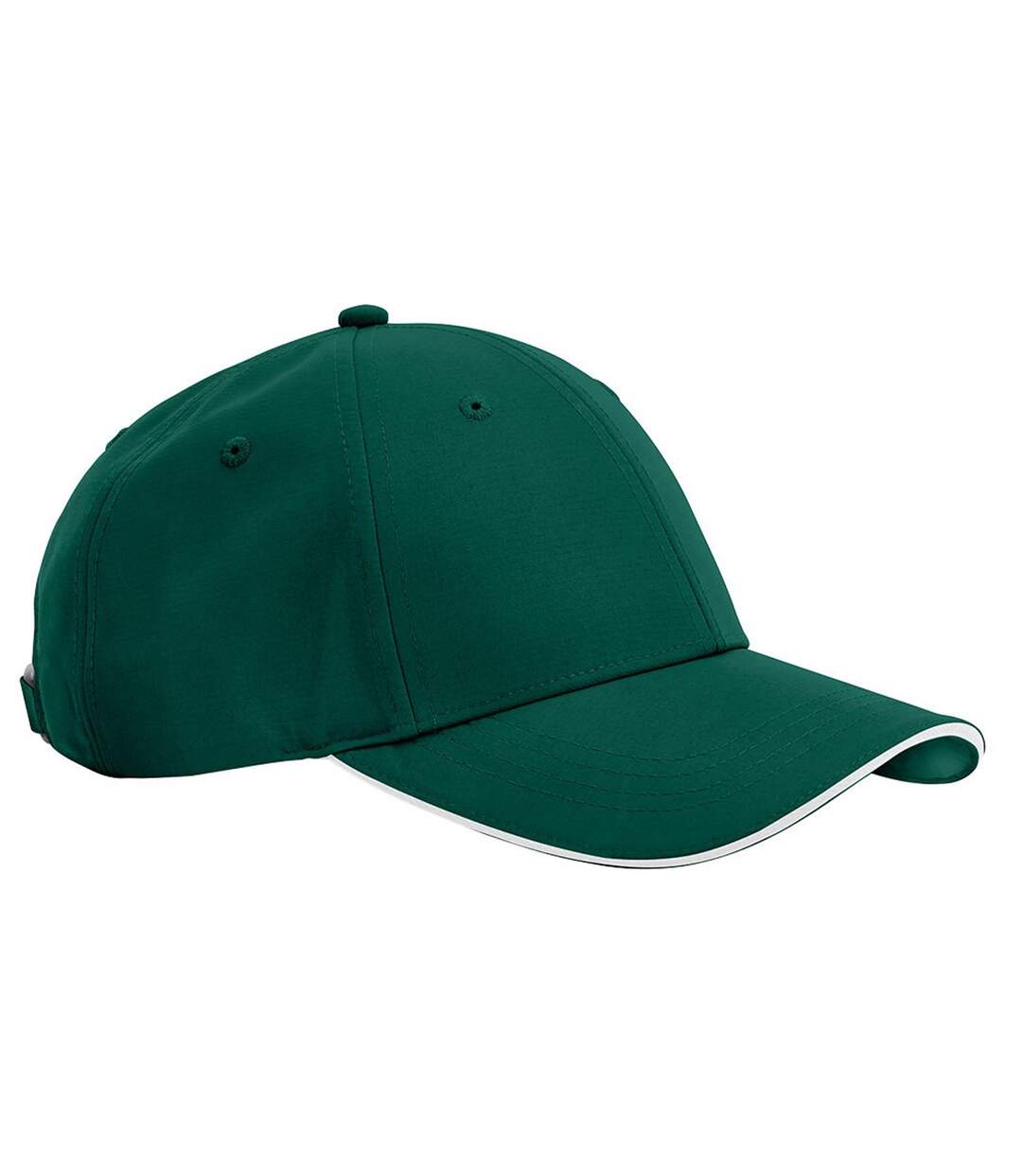 Casquette De Baseball Team Sports-tech Vert Bouteille Blanc Beechfield-1