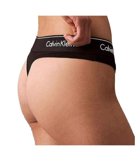 String noir/blanc femme calvin klein jeans thonggs - s