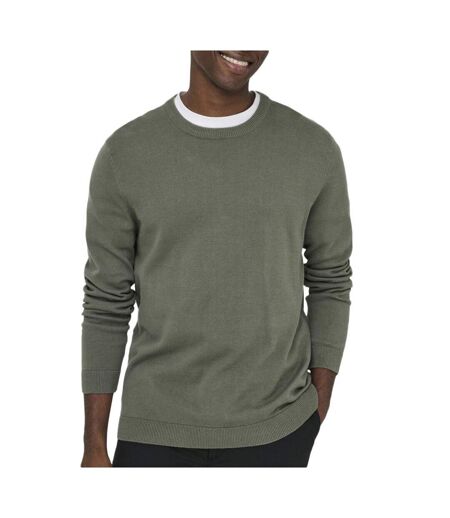Pull kaki homme only & sons 12solid