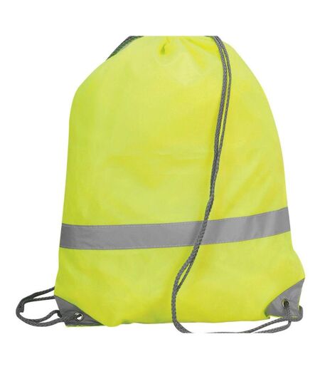 Shugon Stafford Plain Drawstring Tote Bag - 13 Liters (Hi-Vis Yellow) (One Size) - UTBC1136