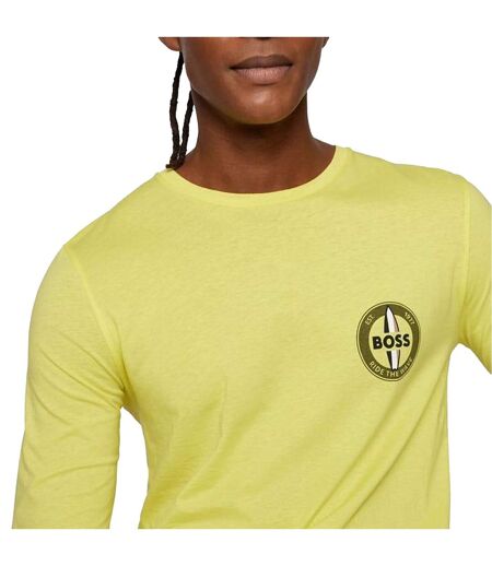 T-shirt Manches Longues Tyrec Homme Jaune Boss