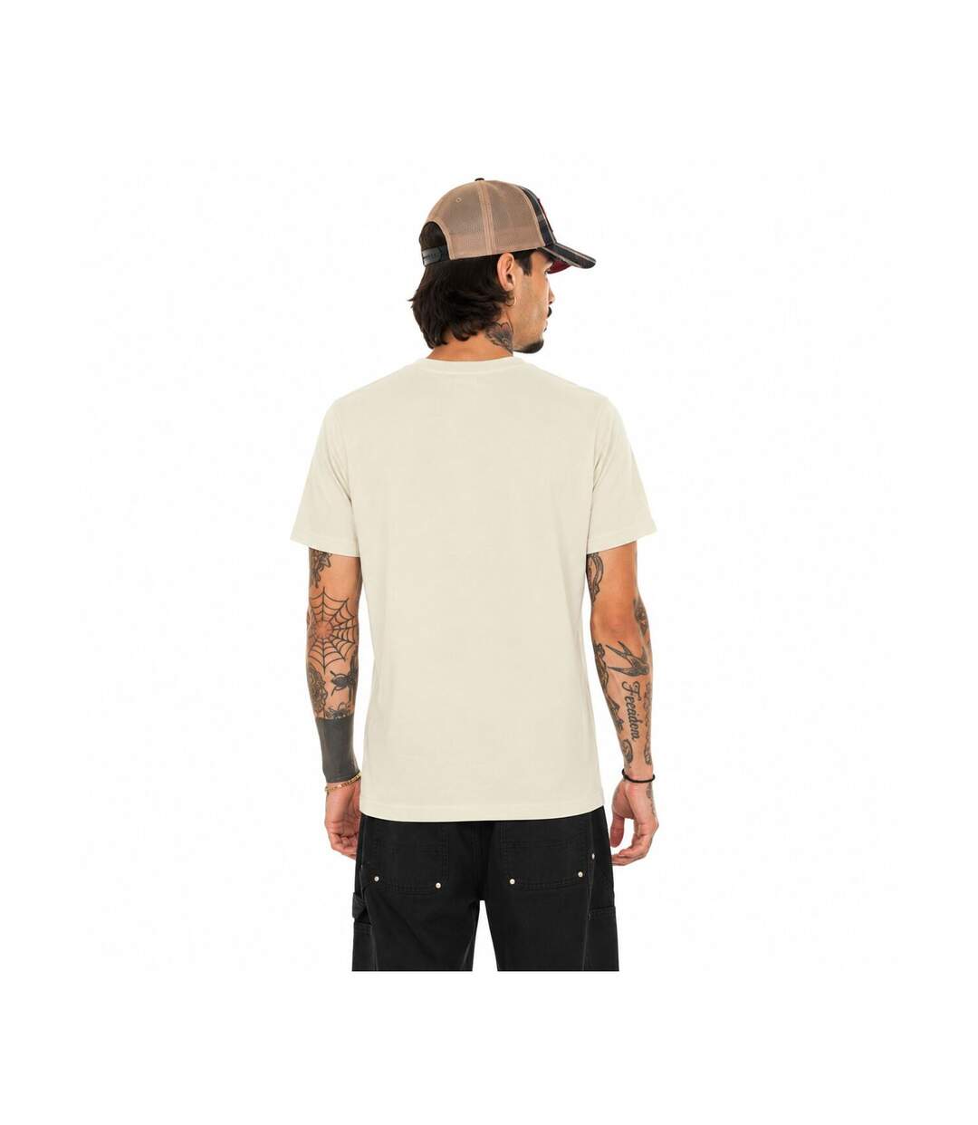 T-shirt col rond en coton homme avec Logo Log8 Crème Vondutch-2
