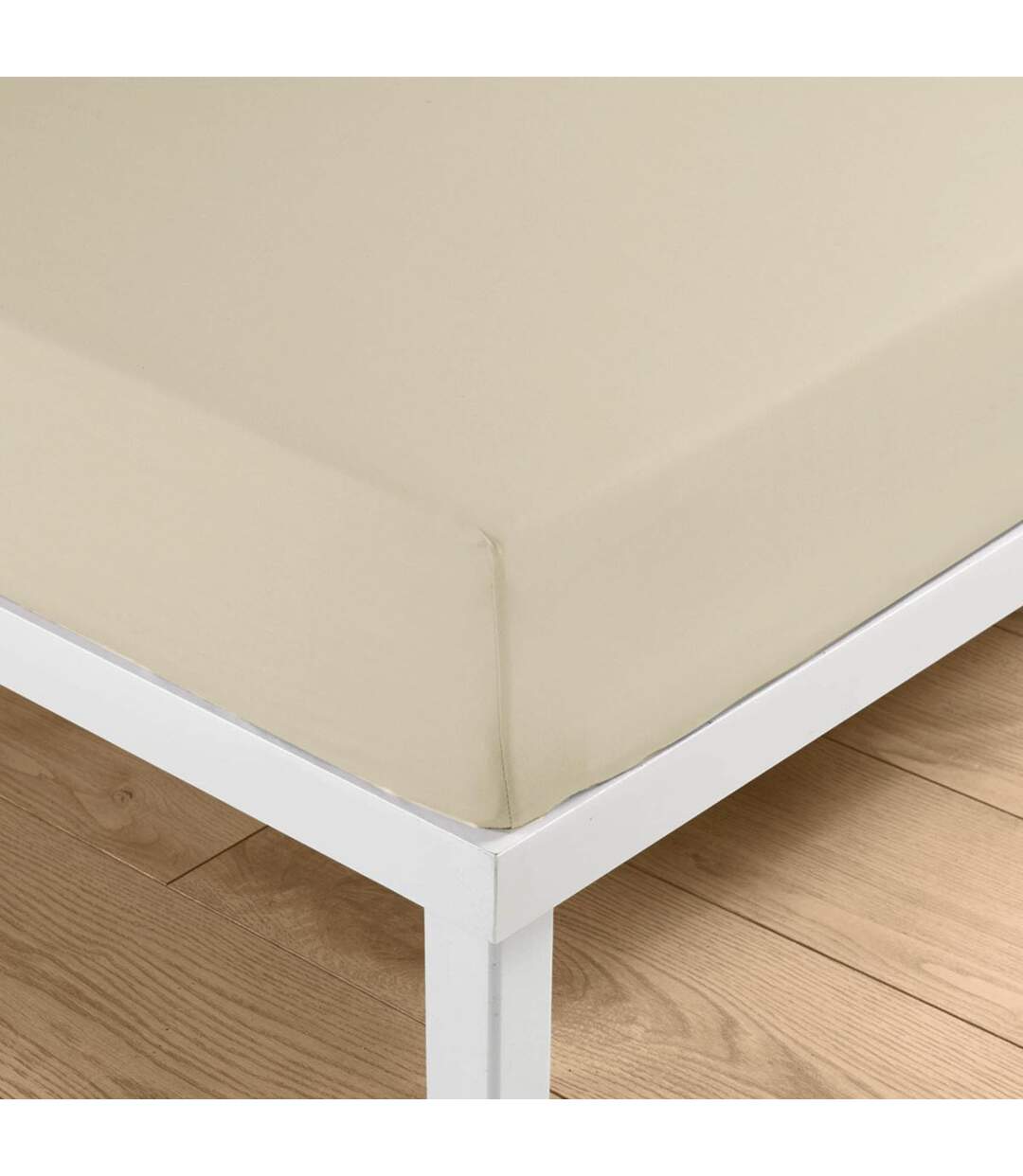 Drap Housse Uni Linella 140x190cm Ivoire-2