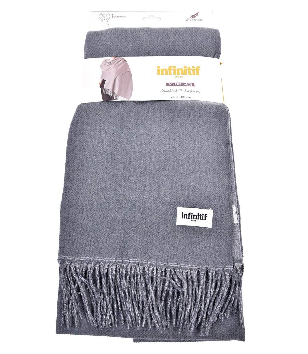 Echarpe Femme INFINITIF 60X180CM 0115 GRIS-3