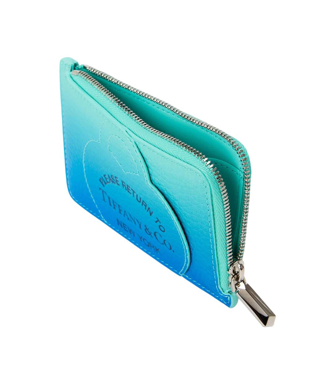Ombre Leather Card Holder One Size Blue Ombre Tiffany & Co-3
