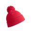 Womens/ladies Winter Essentials Pom Pom Beanie Bonnet À Pompon Rouge Result-2