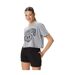 T-shirt court manches courtes collegiate femme gris Under Armour-3