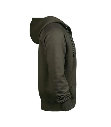 Tee Jays Mens Fashion Zip Hooded Sweatshirt (Deep Green)