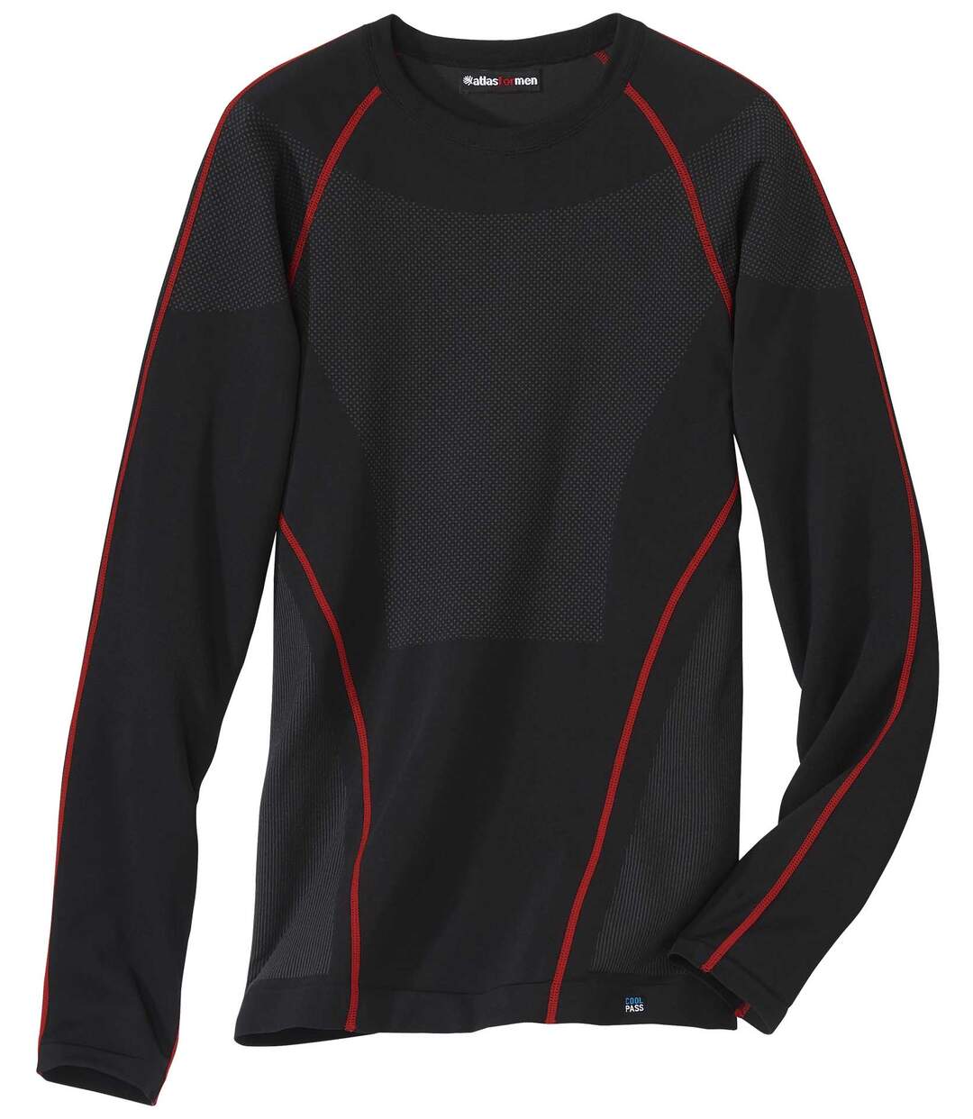 Men's Black Thermal Long Sleeve Top 