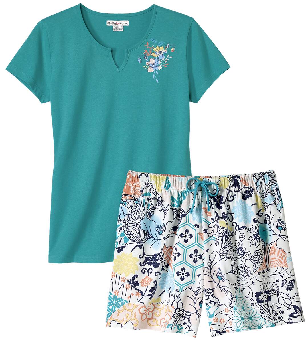 Le Pyjashort Imprimé Patchwork-1