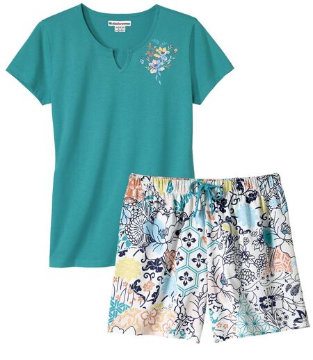 Le Pyjashort Imprimé Patchwork