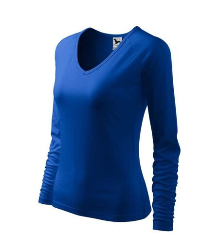 T-shirt Manches Longues Elegance Femme Bleu Roi Malfini