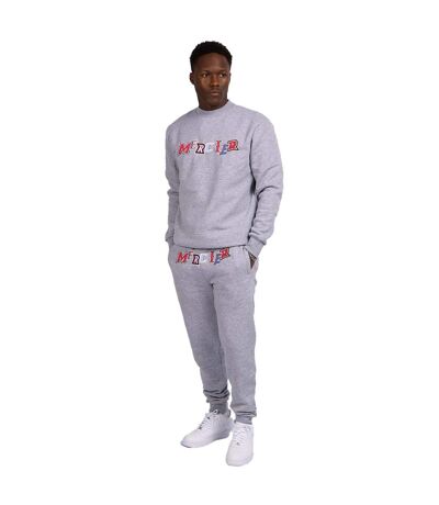 Mens Anonymous Crew Neck Sweatshirt Grey Marl Mercier