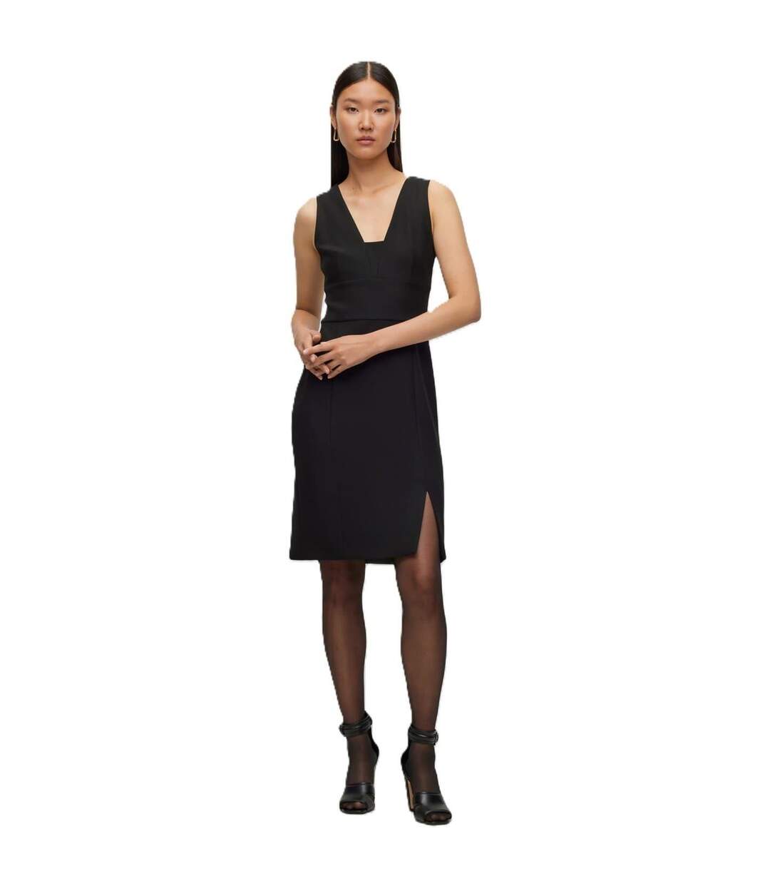 Robe Sans Manches Motif/style Longueur Genoux Datuxa Femme Noir Boss-4