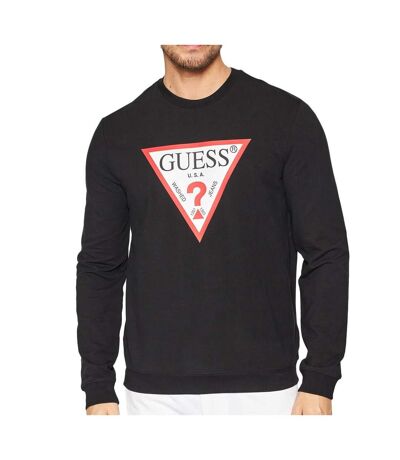 Sweat Noir Homme Guess Triangle Logo - L