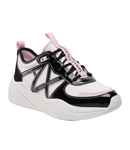 Baskets Femme Blanc Noir Rose Armani Exchange