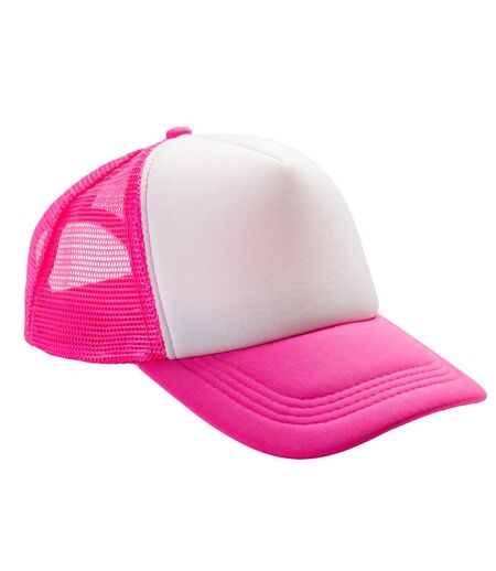 Casquette Trucker Detroit Rose Vif Blanc Result Headwear