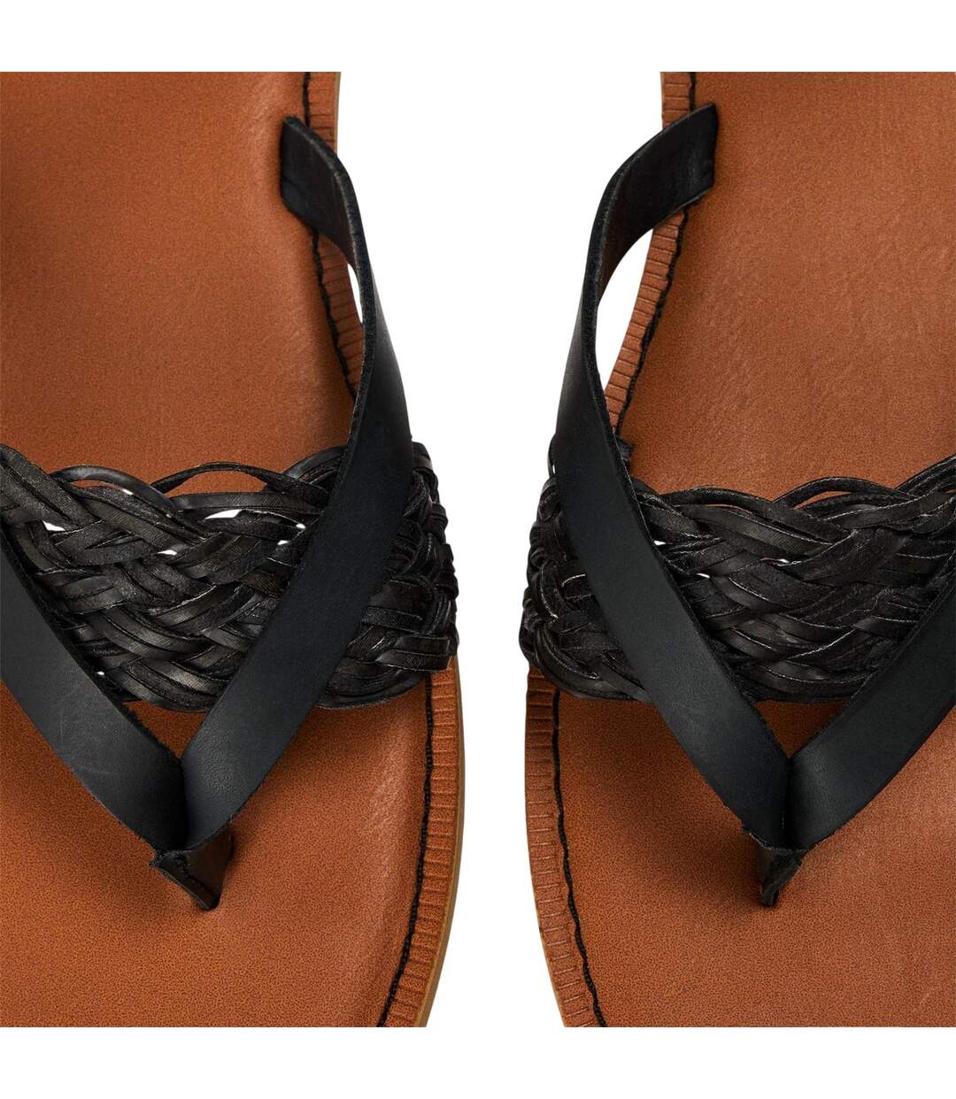 Womens/ladies Lexie Woven Flat Sandals Black Toms-4
