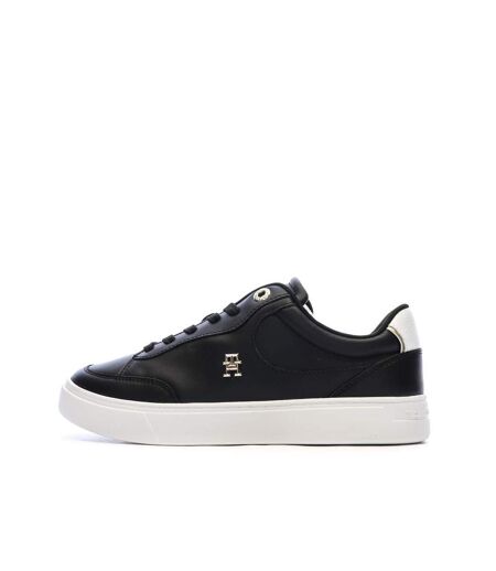 Baskets noires femme tommy hilfiger essential chic court