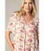 Blouse ample bohème en crêpe avec col V et manches papillon TALMI-5